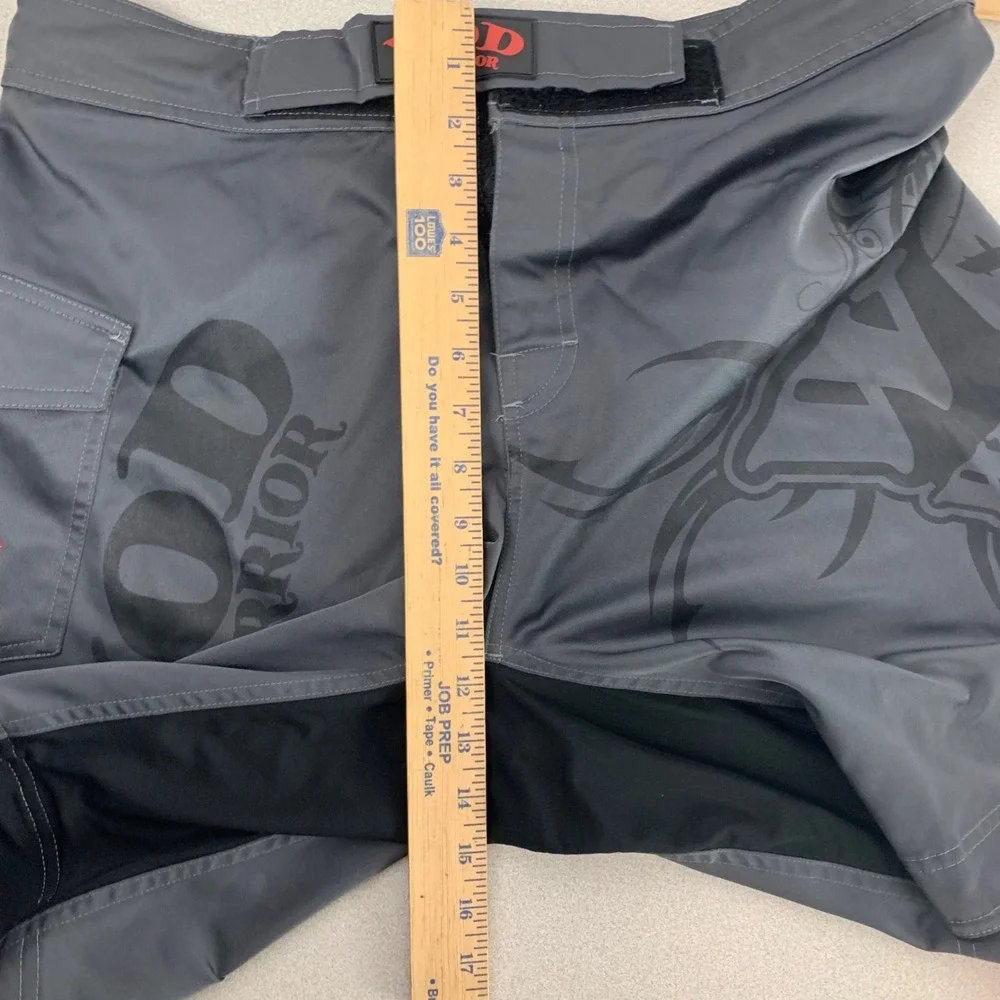 WOD‎ Warrior Training Shorts Mens 34 Grey Spartan MMA CrossFit Athletic Cargo